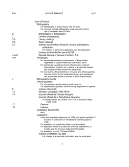 KJV LAW of FRANCE KJV Law of France