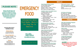 Emergency Food Brochure