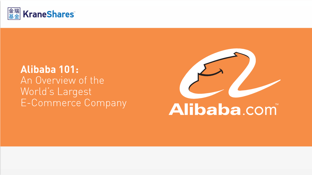 Alibaba 101: an Overview of the World's Largest E-Commerce