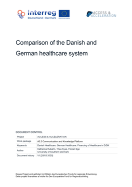Comparison of the Danish and German Healthcare System