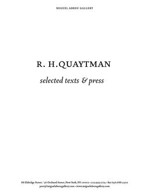 R. H.Quaytman