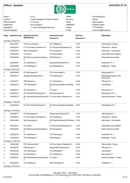 Spielplan 04.08.2021 07:18