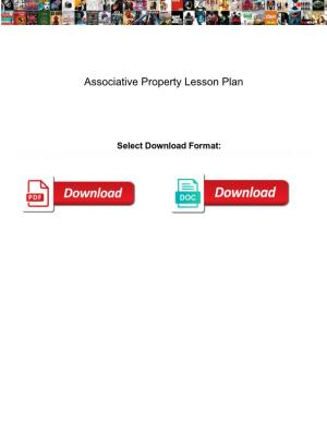 Associative Property Lesson Plan