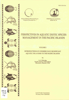 Perspectives in Aquatic Exotic Species Management in the Pacific Istands