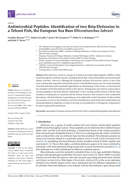 Antimicrobial Peptides: Identification of Two Beta-Defensins in a Teleost