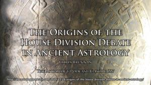 Origins of the House Division Debate Slides