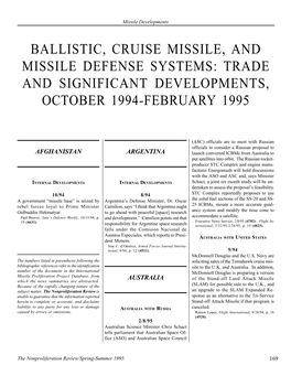 Npr 2.3: Ballistic, Cruise Missile, and Missile Defense