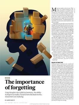 The Importance of Forgetting