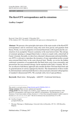 The Kerr/CFT Correspondence and Its Extensions