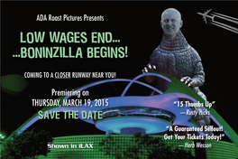 Low Wages End...Boninzilla Begins!