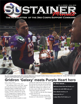 Gridiron 'Galaxy' Meets Purple Heart Hero