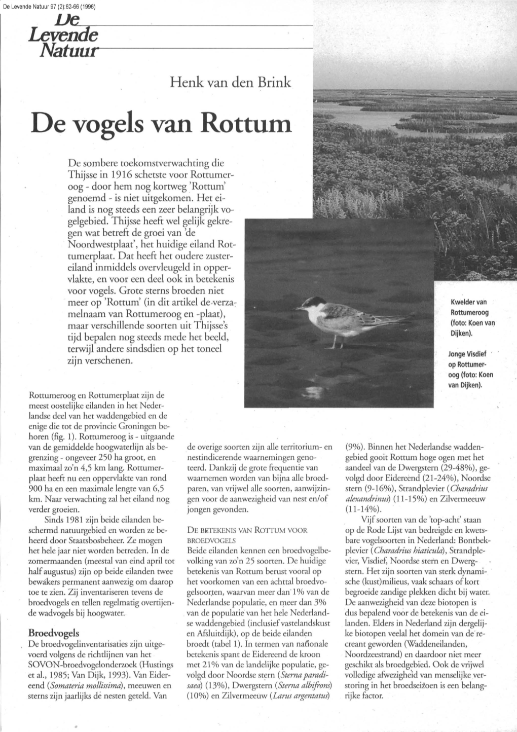 De Vogels Van Rottum. DLN 97