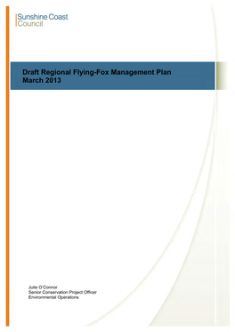 Draft Regional Flying-Fox Management Plan March 2013