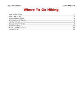 Where to Go Hiking