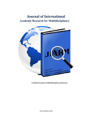 Journal of International Academic Research for Multidisciplinary