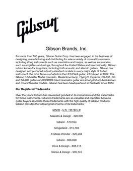 Gibson Brands, Inc