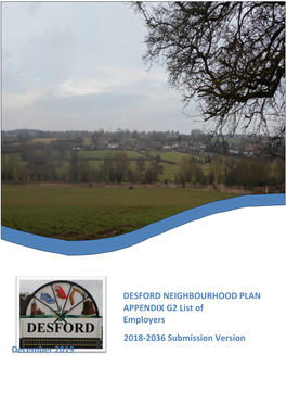 DESFORD NEIGHBOURHOOD PLAN APPENDIX G2 List of Employers