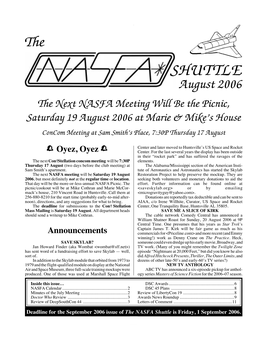 NASFA 'Shuttle' Aug 2006