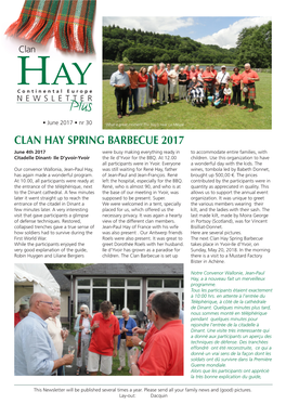 Clan Hay Spring Barbecue 2017
