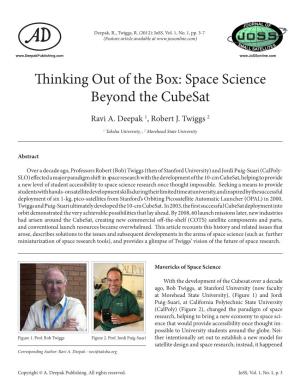 Space Science Beyond the Cubesat
