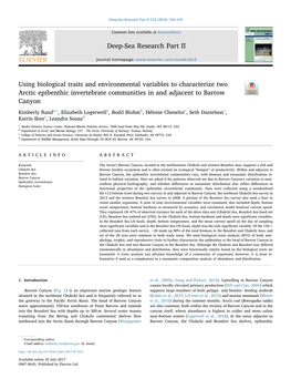 Using Biological Traits and Environmental Variables To