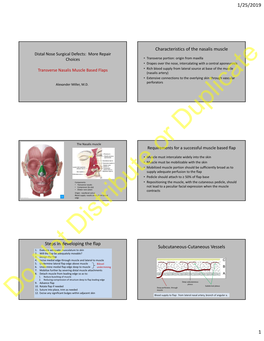 Transverse Nasalis Muscle Based Flaps