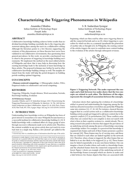 Characterizing the Triggering Phenomenon in Wikipedia