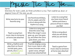 Week Activity — Music Tic Tac