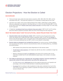 Election Projections - How the Election Is Called