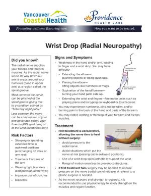Wrist Drop (Radial Neuropathy)