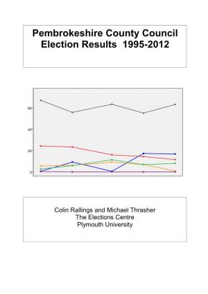 Pembrokeshire County Council Election Results 1995-2012