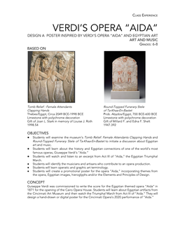 Secondary Verdi's Opera "Aida"