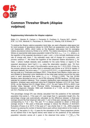 Common Thresher Shark (Alopias Vulpinus)