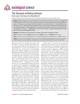 The Structure of Online Activism