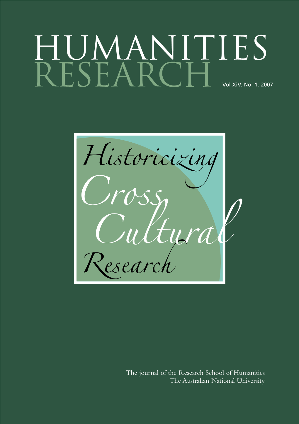 Humanities Research Journal Series: Volume XIV. No