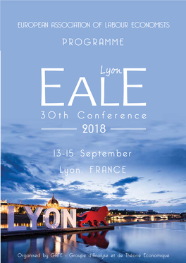 Lyon, FRANCE PROGRAMME 13-15 September