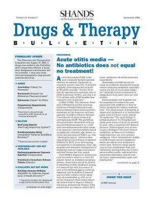 Acute Otitis Media — No Antibiotics Does Not Equal No Treatment!