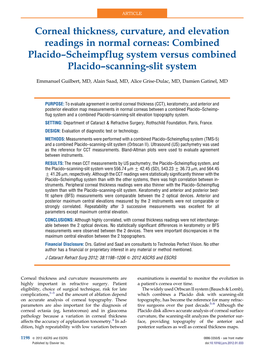 Corneal Thickness, Curvature, and Elevation Readings in Normal Corneas: Combined Placido–Scheimpflug System Versus Combined Placido–Scanning-Slit System
