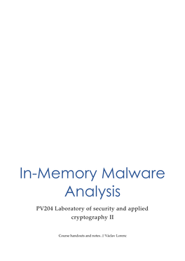 In-Memory Malware Analysis