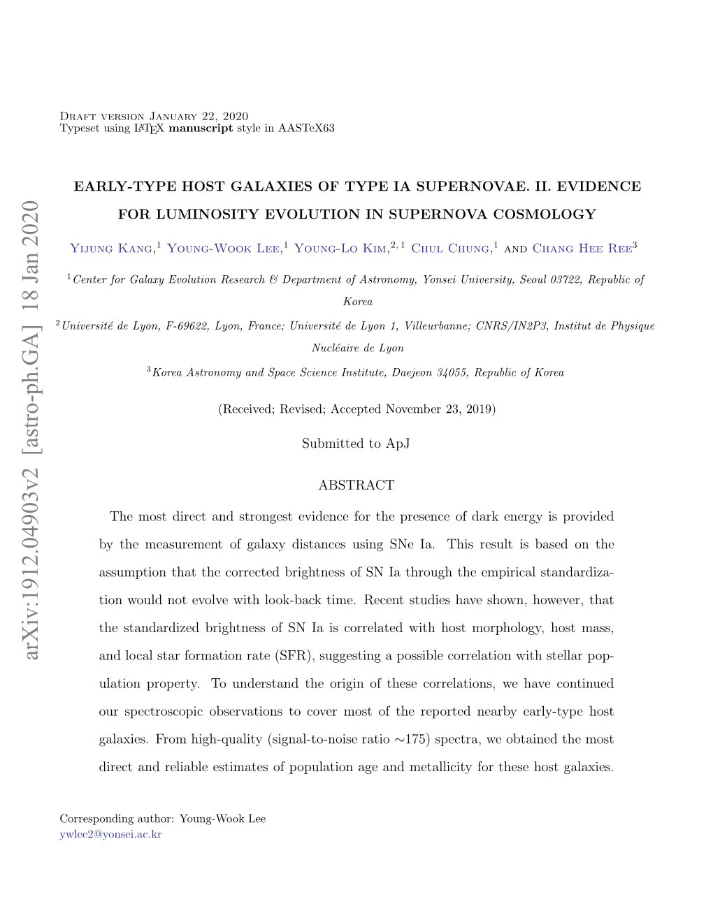 Early-Type Host Galaxies of Type Ia Supernovae. II. Evidence For