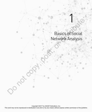 Basics of Social Network Analysis Distribute Or