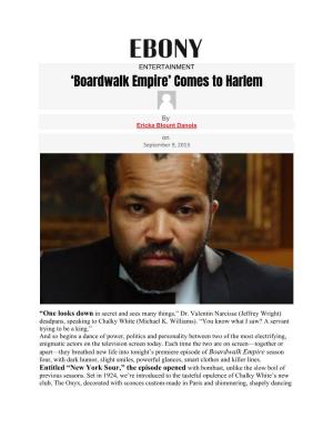 Boardwalk Empire’ Comes to Harlem