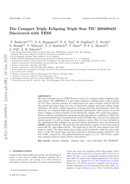 The Compact Triply Eclipsing Triple Star TIC 209409435 Discovered with TESS