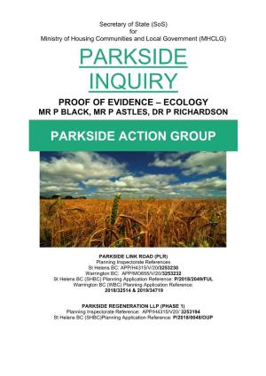 Parkside Action Group Proof of Evidence: Ecology