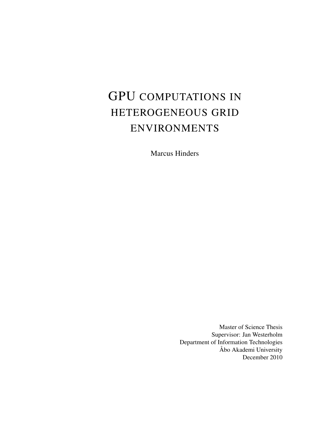 GPU Computations in Heterogeneous Grid Environments
