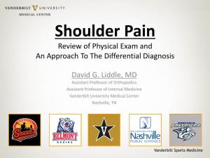 Shoulder Pain Review of Physical Exam and an Approach to the Differential Diagnosis