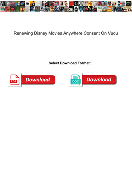 Renewing Disney Movies Anywhere Consent on Vudu