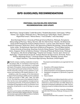 Ispd Guidelines/Recommendations