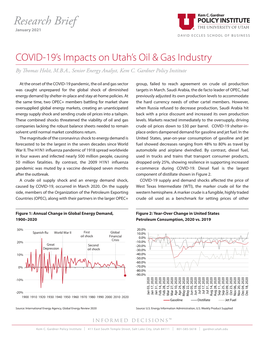 COVID-19'S Impacts on Utah's Oil & Gas Industry