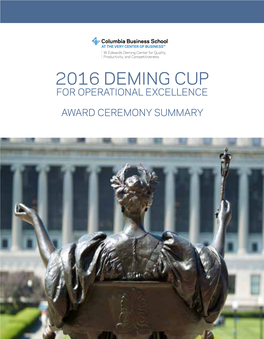 2016 Deming Cup for Operational Excellence